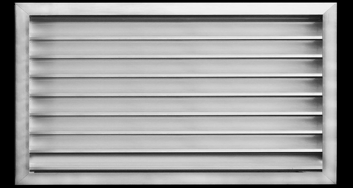 30&quot;w X 22&quot;h Aluminum Outdoor Weather Proof Louvers - Rain &amp; Waterproof Air Vent With Screen Mesh
