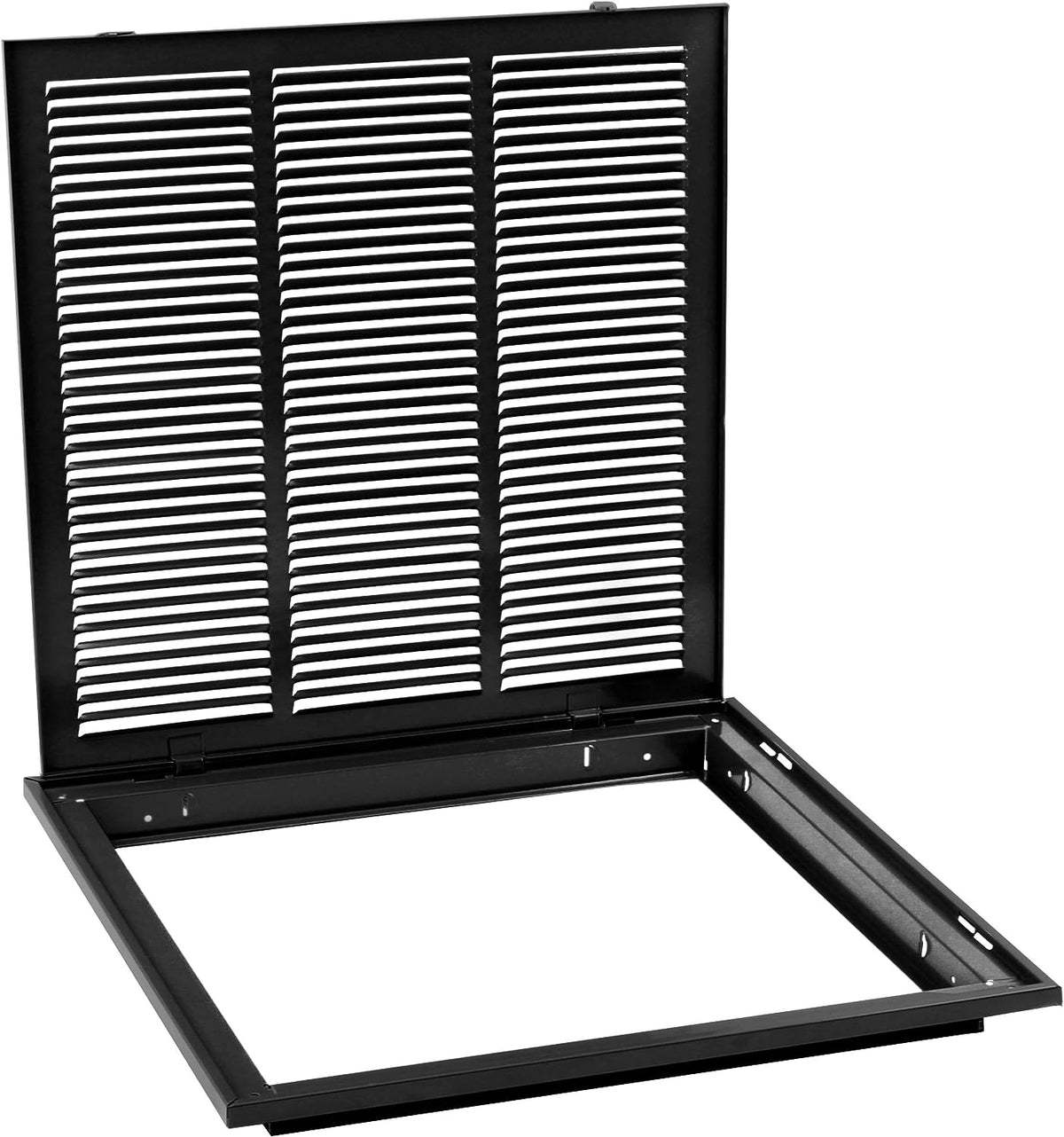 12&quot; X 12&quot; Steel Return Air Filter Grille for 1&quot; Filter - Removable Frame - Black - [Outer Dimensions: 14 5/8&quot; X 14 5/8&quot;]