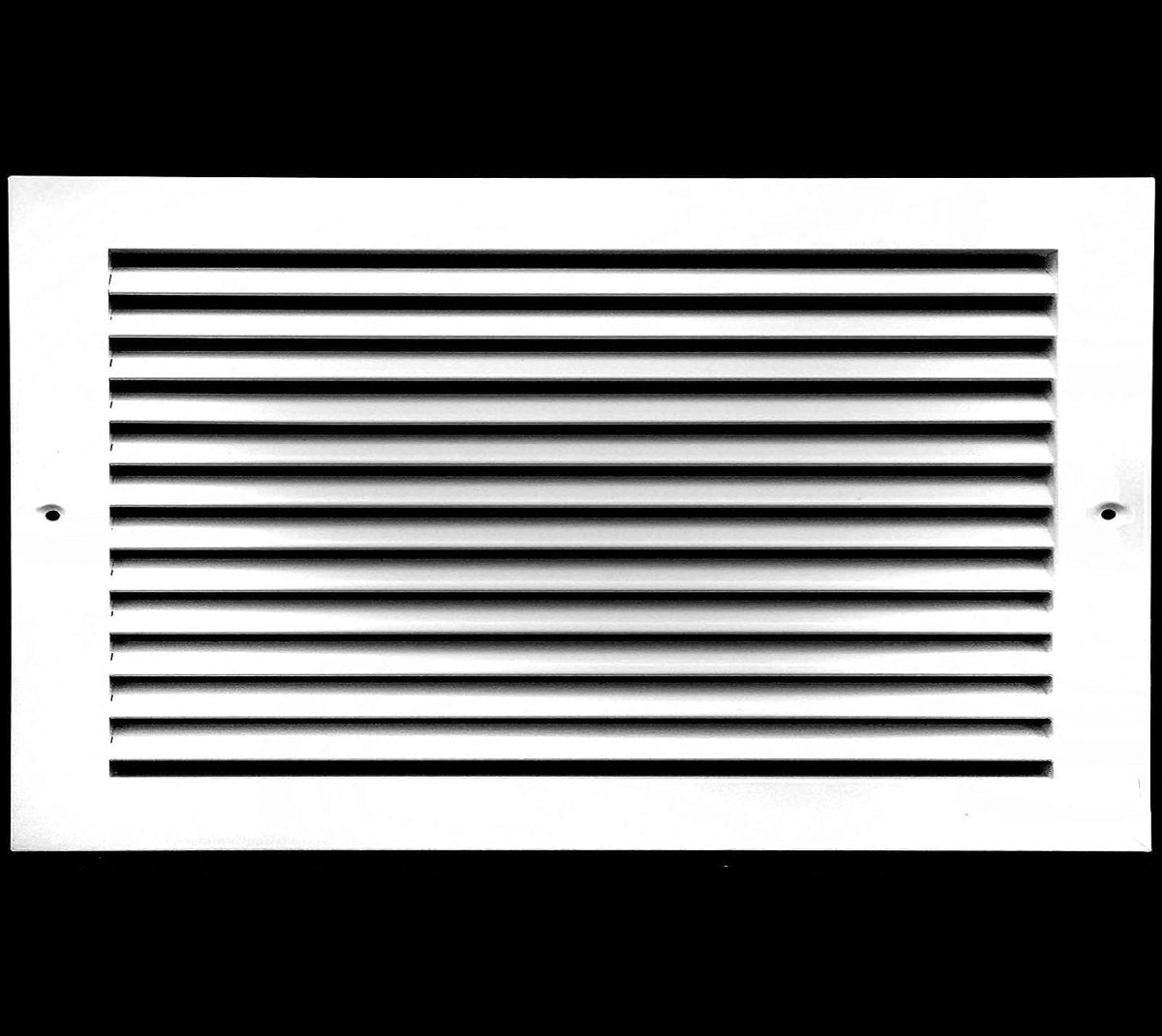 8"W X 4"H [Duct Opening] ALUMINUM RETURN GRILLE - Easy Air Flow - Linear Bar Grilles [Outer Dimensions: 9.875"W X 5.875"H] - HVAC PremiumRG84AL