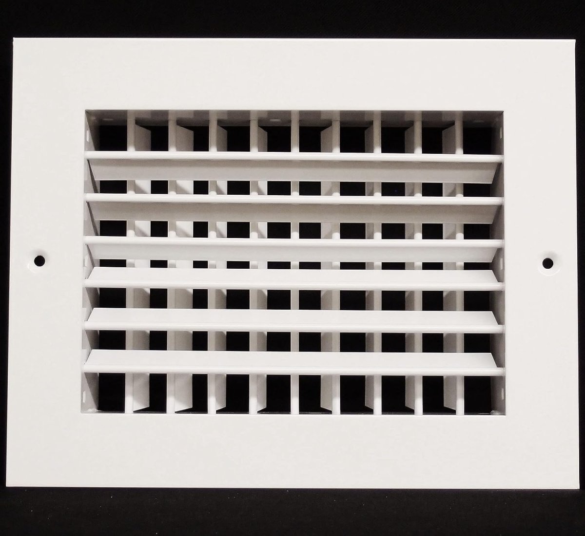 8&quot;W X 6&quot;H [Duct Opening] Aluminum Double Deflection Adjustable Air Supply HVAC Diffuser - [Outer Dimensions: 9.6&quot;W X 7.6&quot;H] - HVAC PremiumDDAG - A - 86