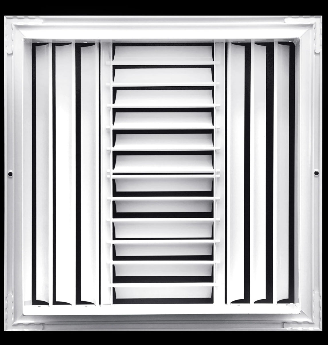 8&quot;W X 8&quot;H [Duct Opening] 3 - Way Aluminum Curved Blade Adjustable Air Supply HVAC Diffuser [Outer Dimensions: 9.75&quot;W X 9.75&quot;H] - HVAC PremiumCADJB3 - C - 88 - 1