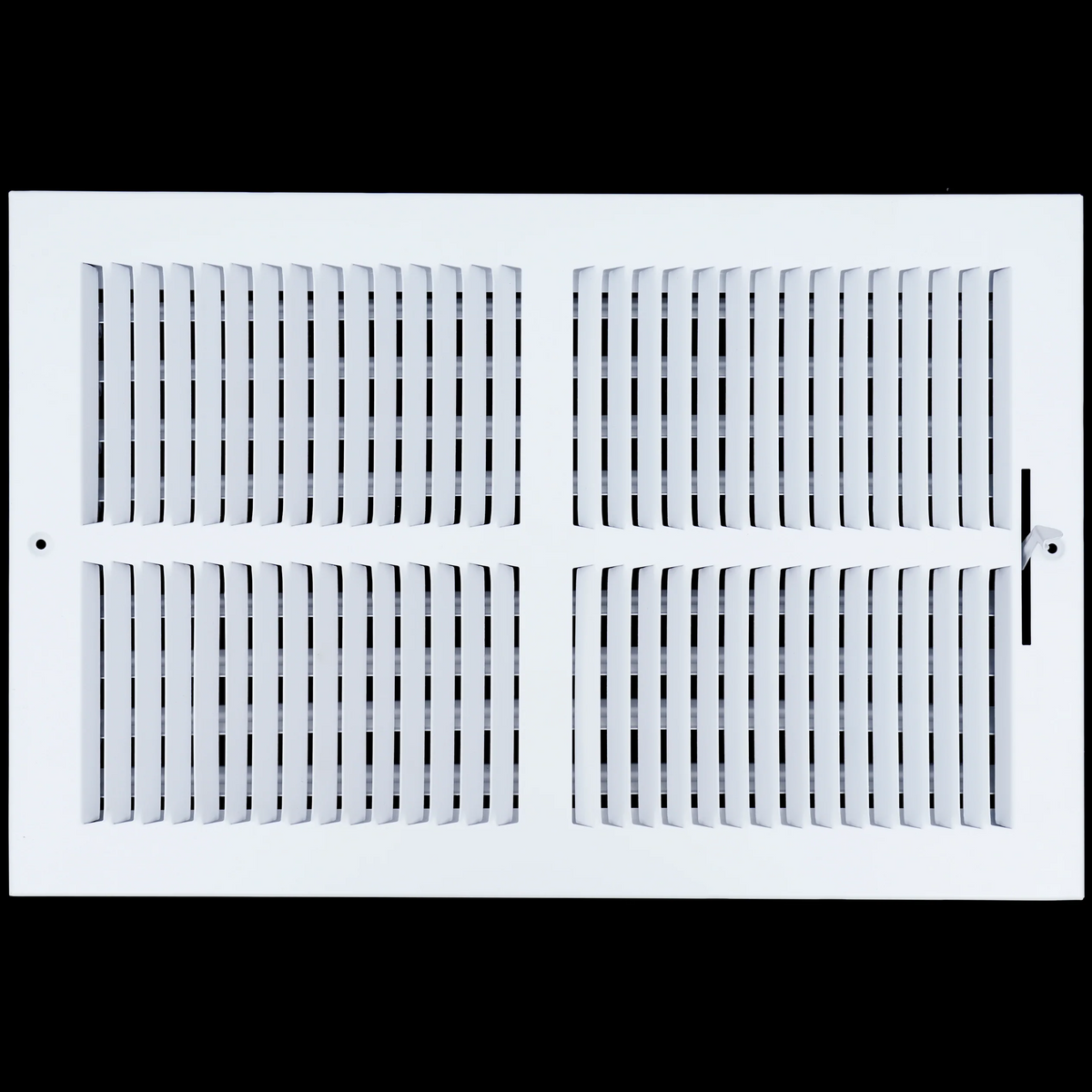 12&quot; X 10&quot; [Duct Opening] 2-Way Vertical Air Supply Grille Duct Cover &amp; Diffuser Flat Stamped Face [Outer Dimensions: 13.75&quot;W X 11.75&quot;H]