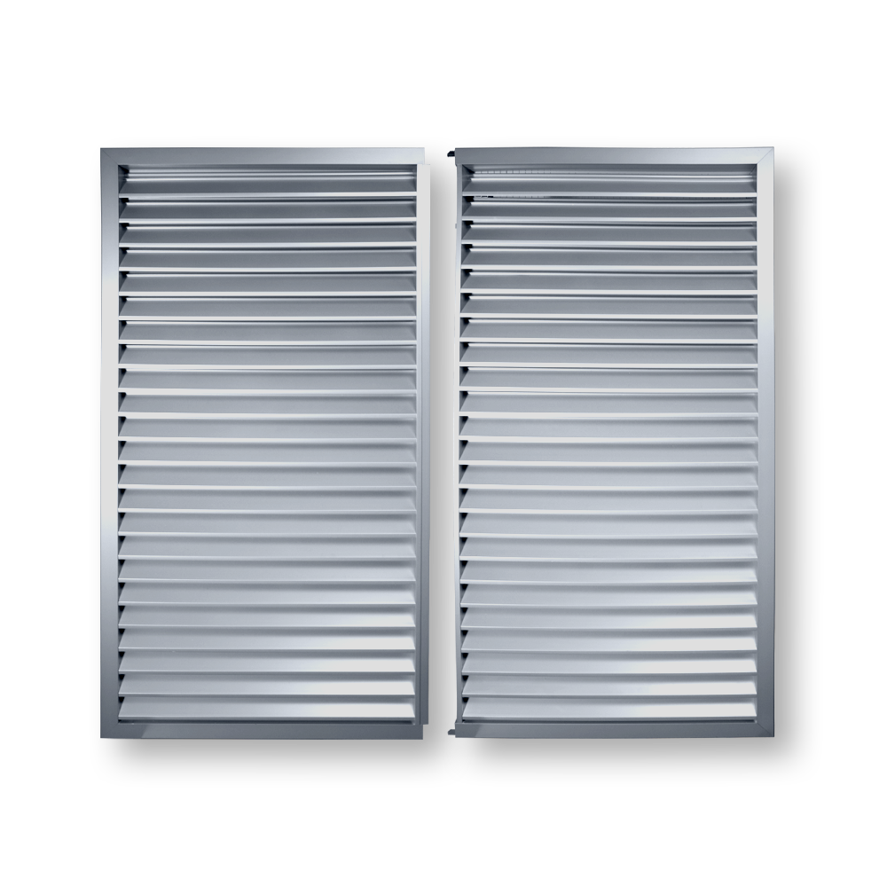 2" Drainable Outdoor Louver Gable Vent (Flange Frame) - Customizable