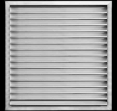 28&quot;w X 32&quot;h Aluminum Outdoor Weather Proof Louvers - Rain &amp; Waterproof Air Vent With Screen Mesh