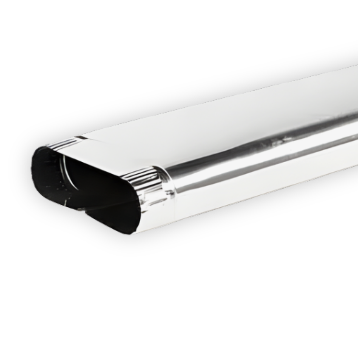 6'' Diameter x 60'' Long Oval Duct Pipe (5 Pack) - 30 Gauge Galvanized Steel Sheet Metal Pipe by HVAC Premium - Crimped End Connection (Total: 25 Feet)
