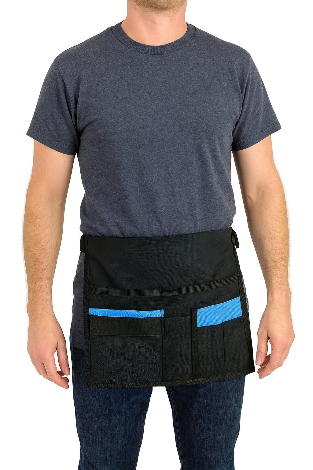 HVAC Premium Single Side Tool Bag Belt Pouch/Work Apron for Craftsman, Carpenters, Builders - 5-Pocket