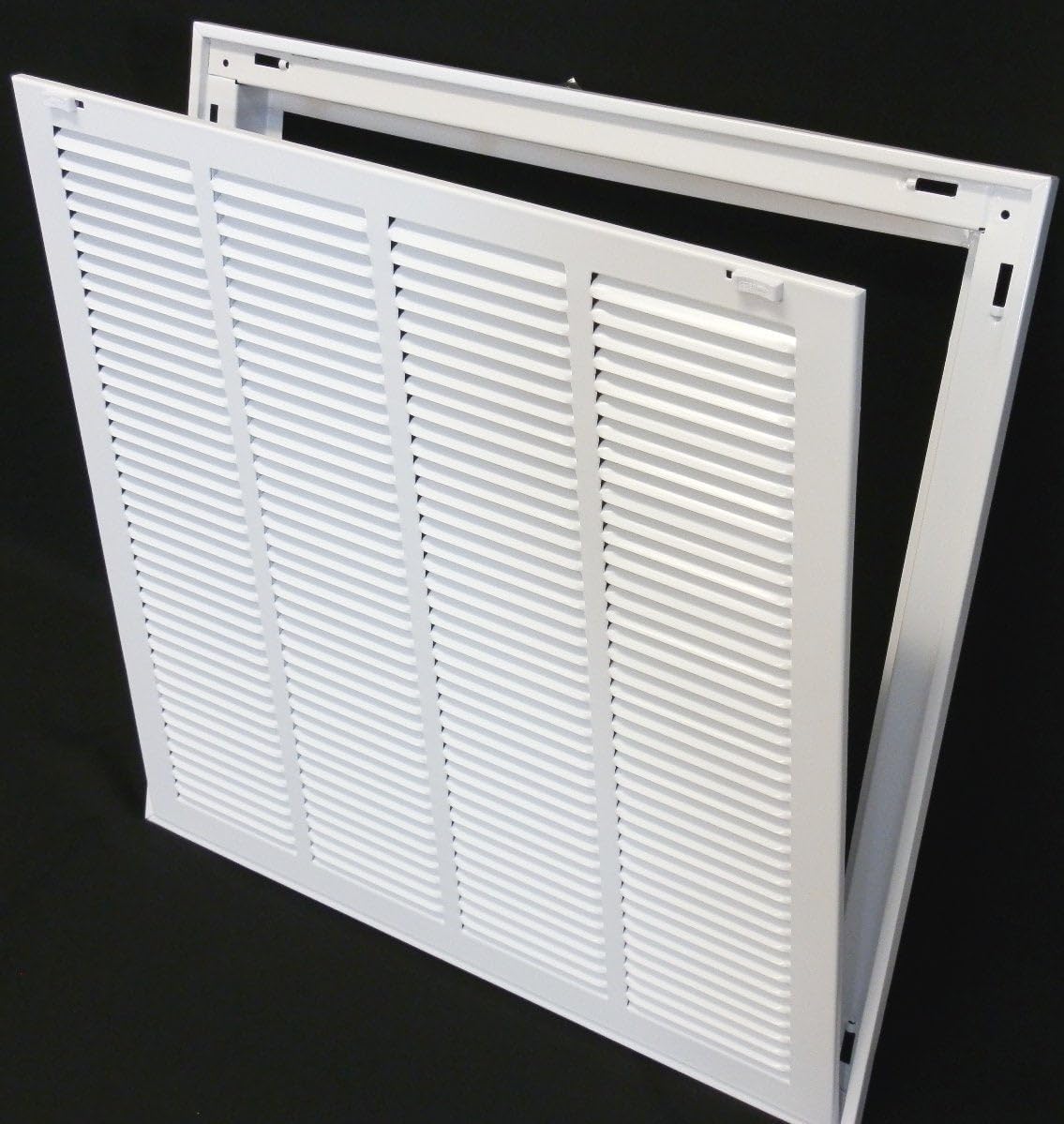 24&quot; X 24&quot; Return Air Filter Grille - Filter Included - Easy Plastic Tabs for Removable Face/Door