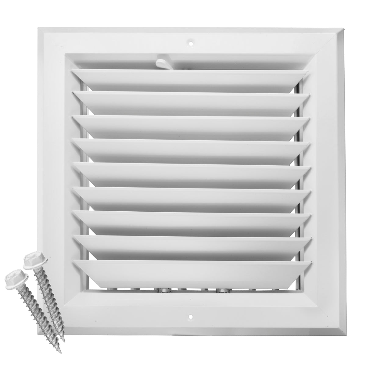 12&quot; x 12&quot; [Duct Opening] Ceiling Supply Diffuser Vent Cover – 1-Way Airflow with Full Aluminum Frame, Back Blades &amp; Opposing Blade Lever Damper [Outer Size: 15&quot; x 15&quot;]