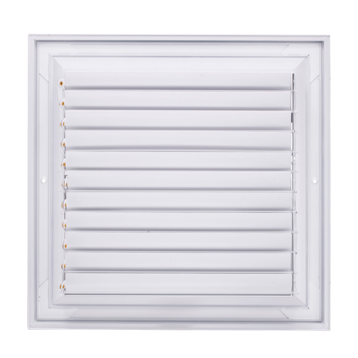 14&quot; x 14&quot; [Duct Opening] Flat Plaque Aluminum Ceiling Supply Diffuser Duct Cover with Lever-Operated Damper for Air Flow Control [Outer Dimensions: 17&quot; x 17&quot;]