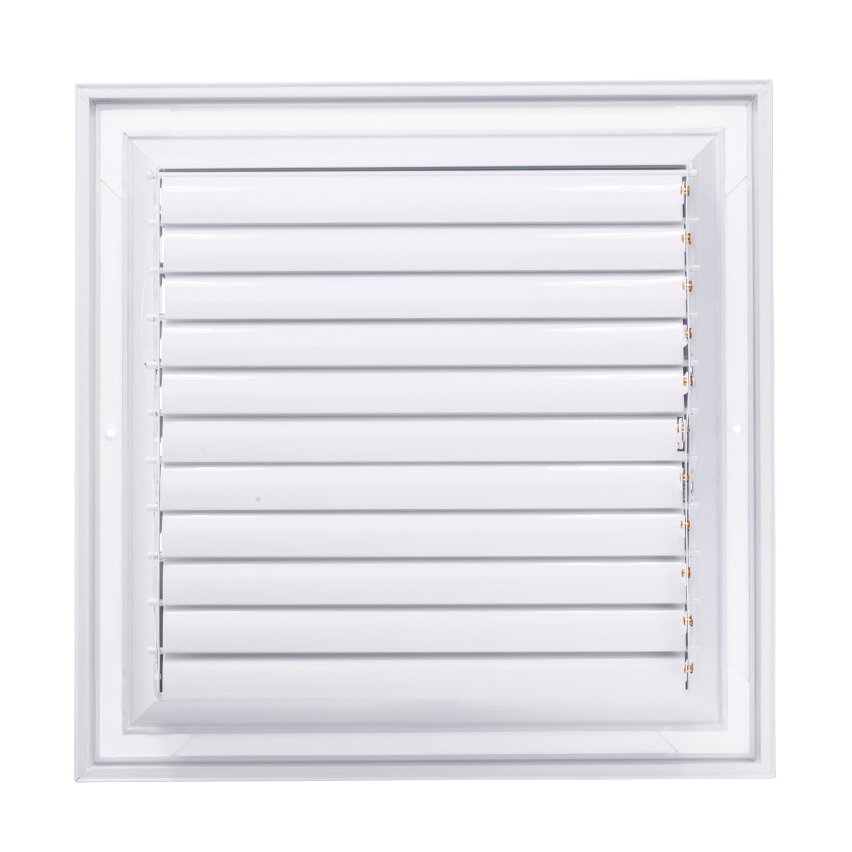 12&quot; x 12&quot; [Duct Opening] Ceiling Supply Diffuser Vent Cover – Corner Direction with Full Aluminum Frame, Back Blades &amp; Opposing Blade Lever Damper [Outer Size: 15&quot; x 15&quot;]
