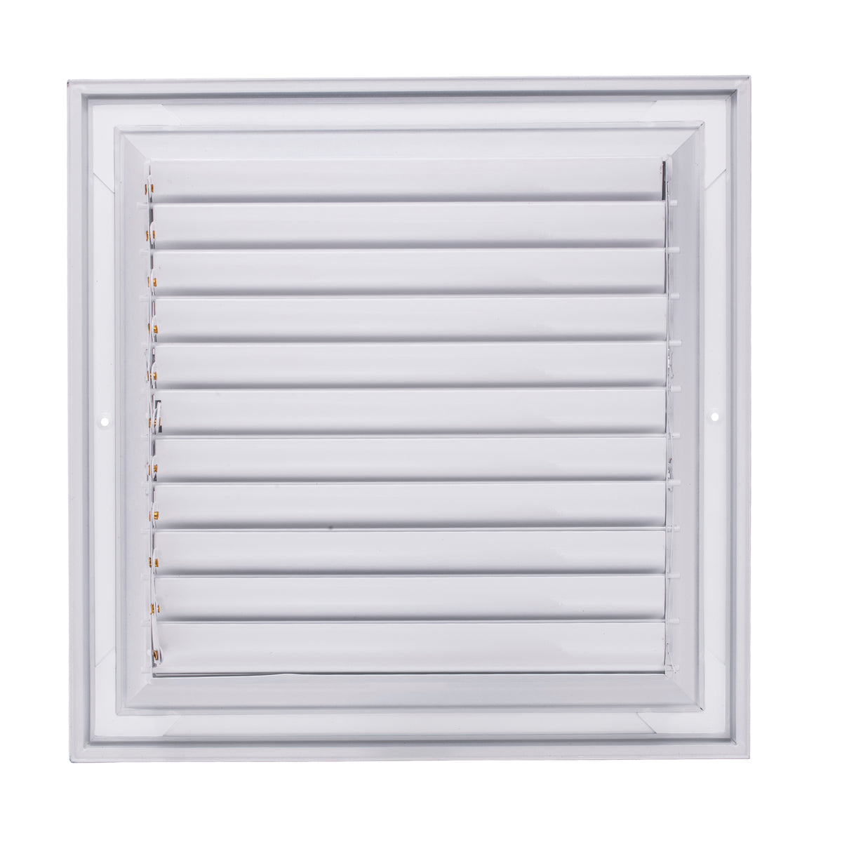 12&quot; x 12&quot; [Duct Opening] Ceiling Supply Diffuser Vent Cover – 4-Way Airflow with Full Aluminum Frame, Back Blades &amp; Opposing Blade Lever Damper [Outer Size: 15&quot; x 15&quot;]