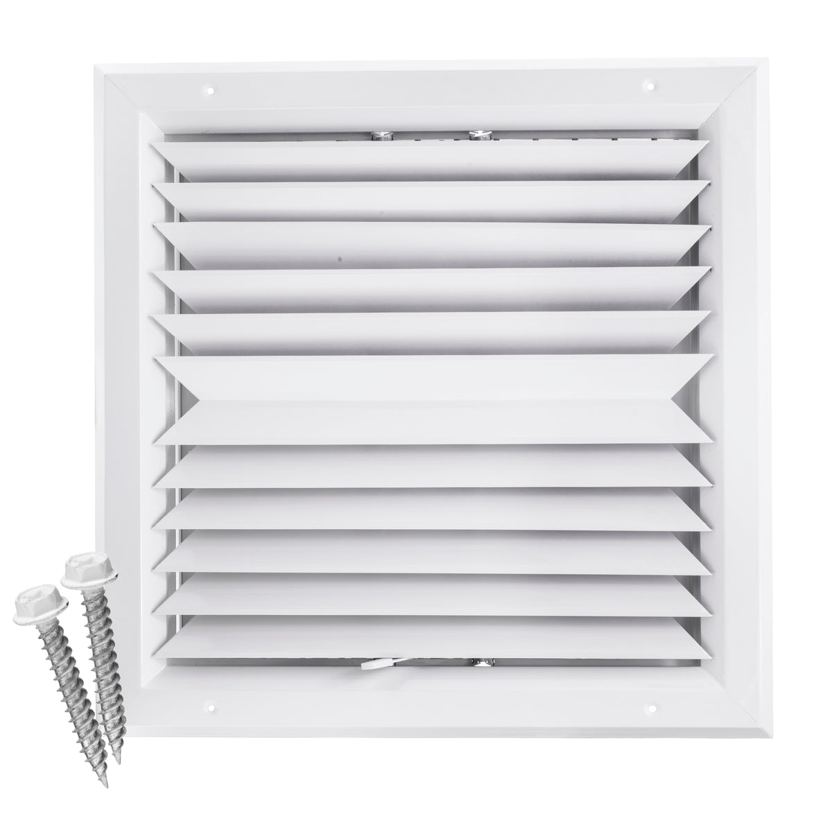 14&quot; x 14&quot; [Duct Opening] Ceiling Supply Diffuser Vent Cover – 2-Way Airflow with Full Aluminum Frame, Back Blades &amp; Opposing Blade Lever Damper [Outer Size: 17&quot; x 17&quot;]