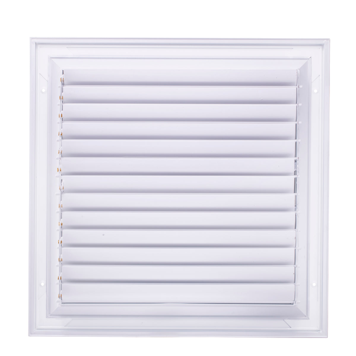 14&quot; x 14&quot; [Duct Opening] Ceiling Supply Diffuser Vent Cover – 4-Way Airflow with Full Aluminum Frame, Back Blades &amp; Opposing Blade Lever Damper [Outer Size: 17&quot; x 17&quot;]