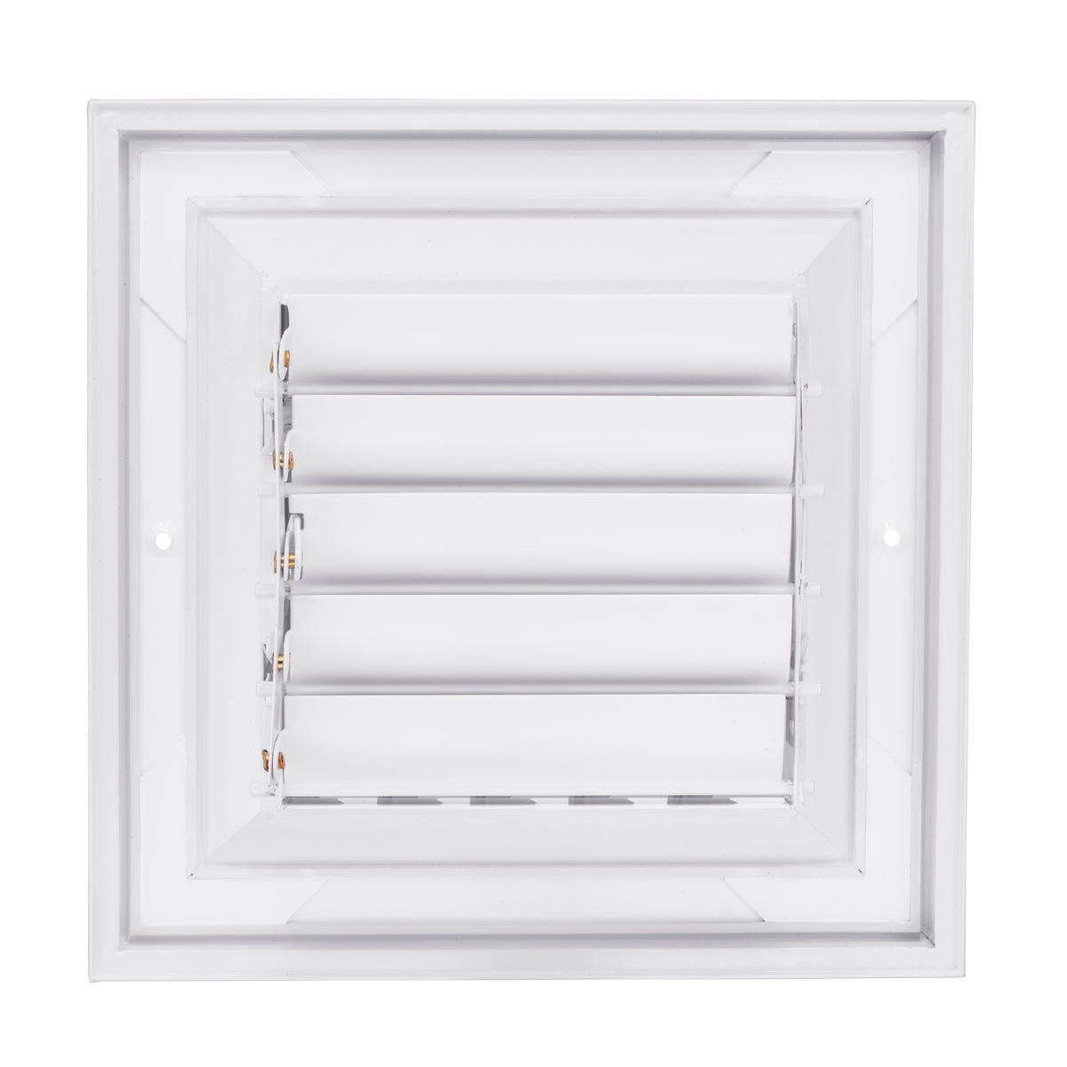 6" x 6" [Duct Opening] Ceiling Supply Diffuser Vent Cover – 1-Way Airflow with Full Aluminum Frame, Back Blades & Opposing Blade Lever Damper [Outer Size: 9" x 9"]