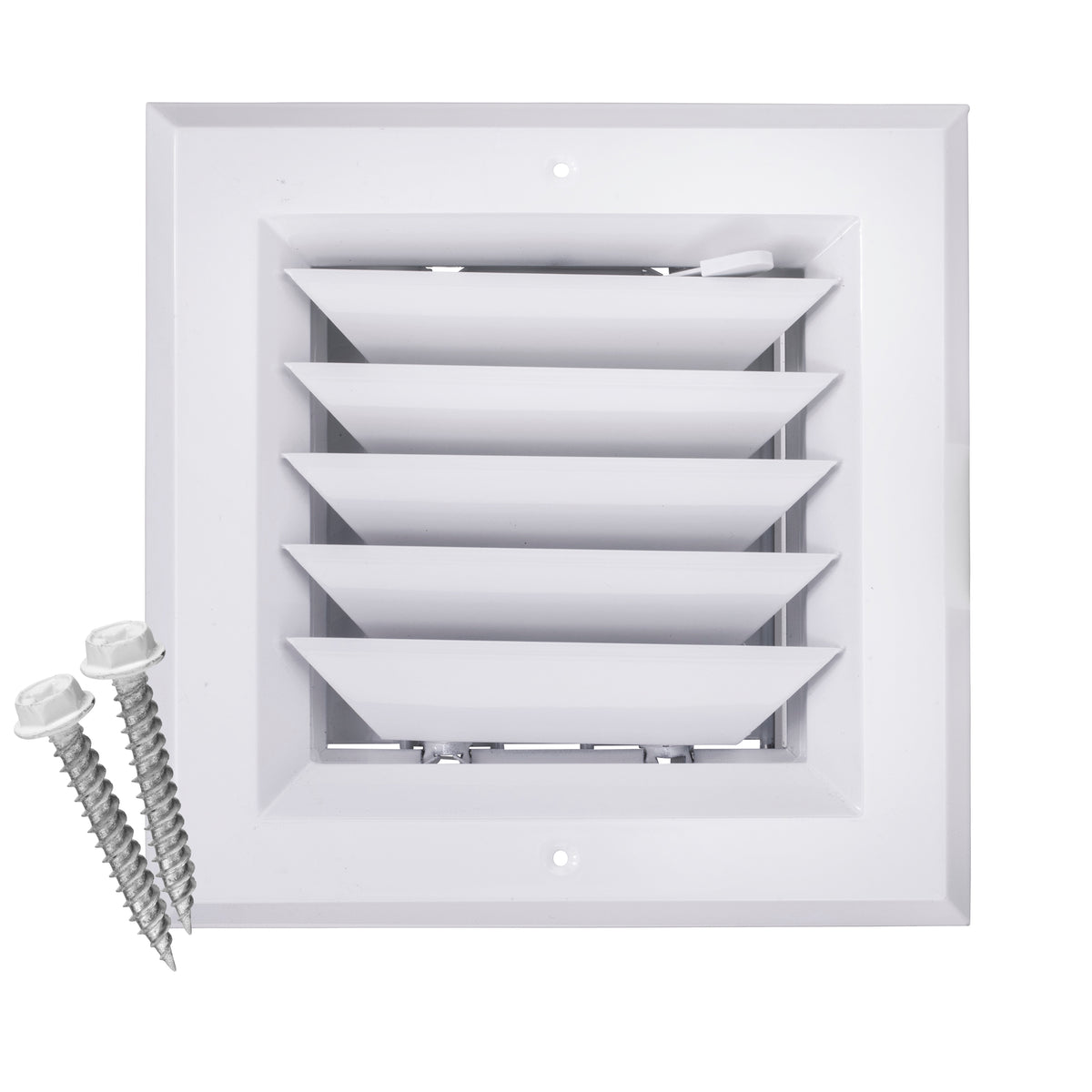 6" x 6" [Duct Opening] Ceiling Supply Diffuser Vent Cover – 1-Way Airflow with Full Aluminum Frame, Back Blades & Opposing Blade Lever Damper [Outer Size: 9" x 9"]