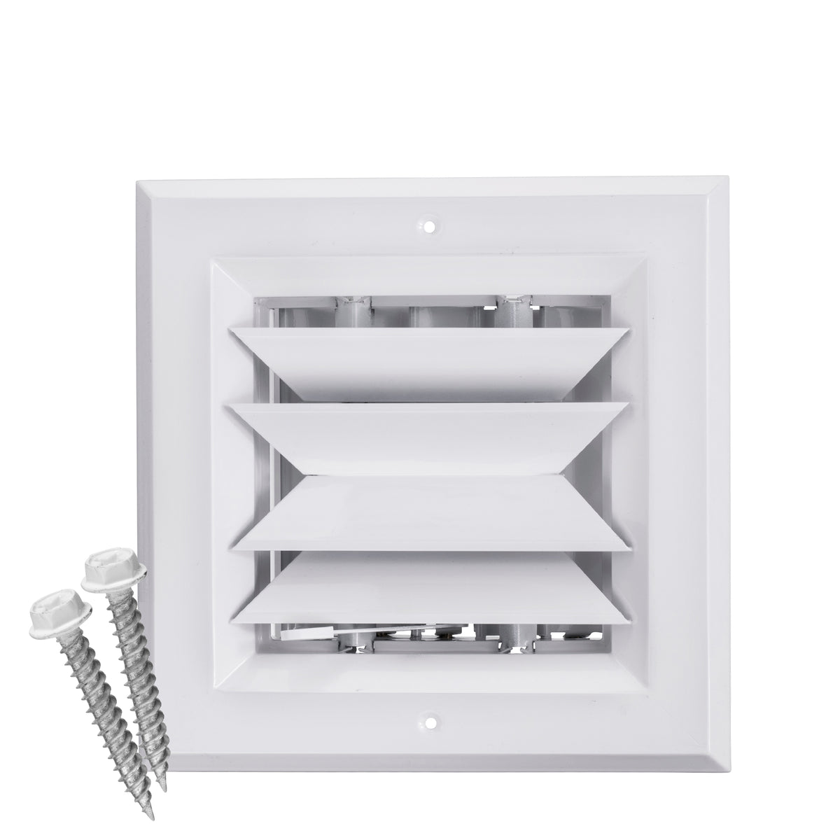 6&quot; x 6&quot; [Duct Opening] Ceiling Supply Diffuser Vent Cover – 2-Way Airflow with Full Aluminum Frame, Back Blades &amp; Opposing Blade Lever Damper [Outer Size: 9&quot; x 9&quot;]