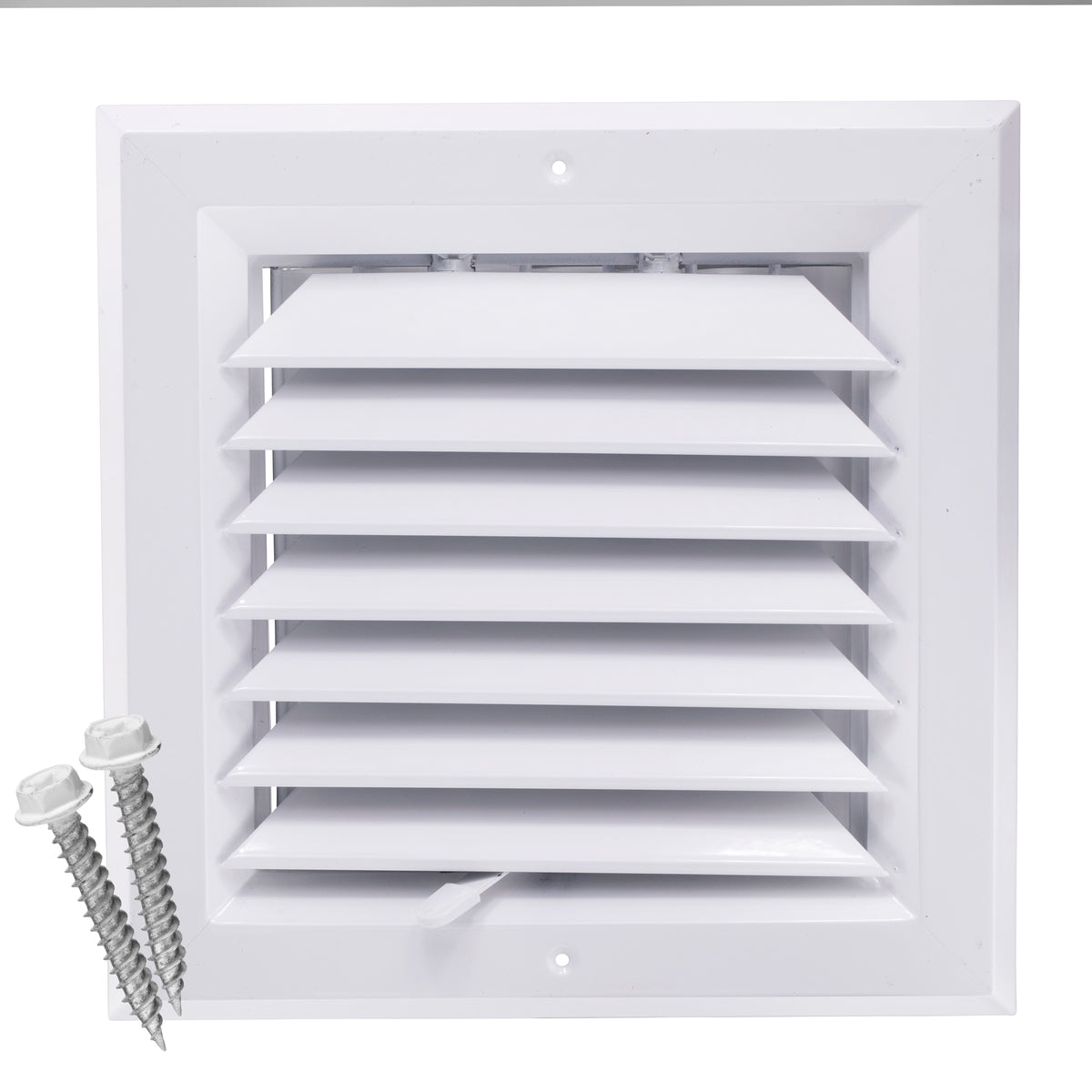 8&quot; x 8&quot; [Duct Opening] Ceiling Supply Diffuser Vent Cover – 1-Way Airflow with Full Aluminum Frame, Back Blades &amp; Opposing Blade Lever Damper [Outer Size: 11&quot; x 11&quot;]
