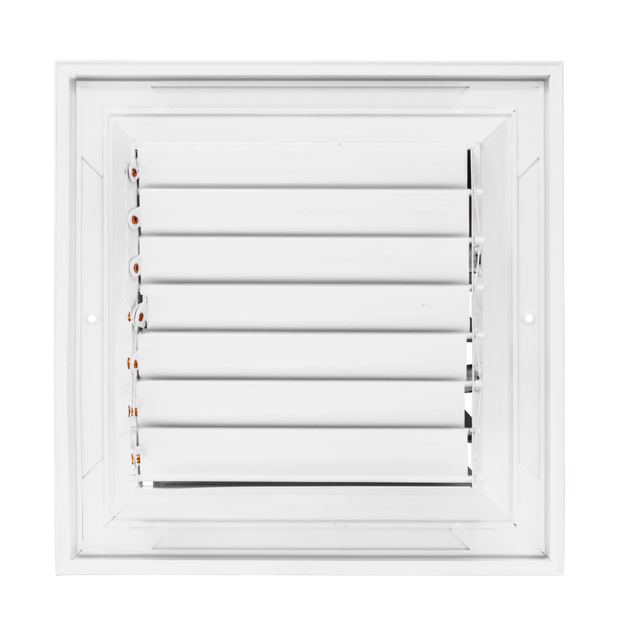 8&quot; x 8&quot; [Duct Opening] Ceiling Supply Diffuser Vent Cover – Corner Direction with Full Aluminum Frame, Back Blades &amp; Opposing Blade Lever Damper [Outer Size: 11&quot; x 11&quot;]