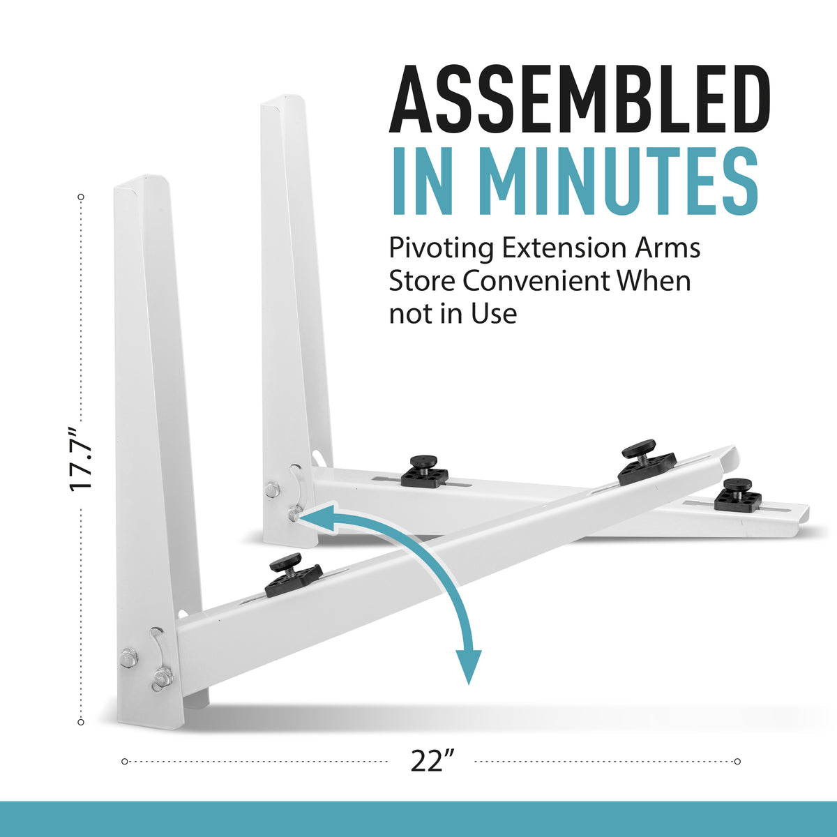 Mini Split Steel Mounting Bracket For Systems Up To 500 lbs, Installation Kit &amp; Hardware Included