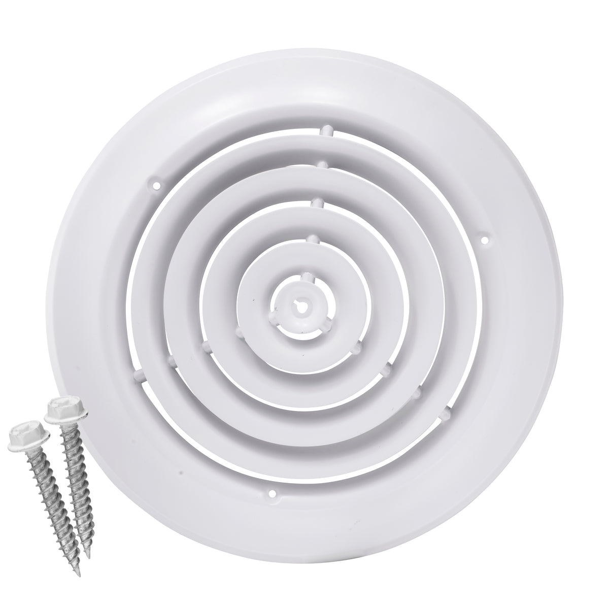 10&quot; [Duct Opening] Round Ceiling Diffuser - Easy Air Flow - HVAC Vent Duct Cover [White] - [Total Outer Dimensions: 14&quot;]