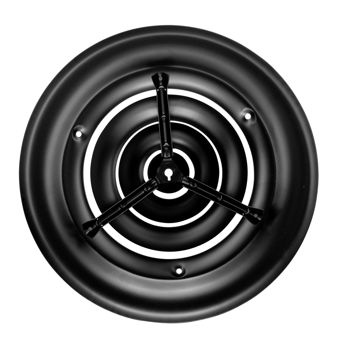 6&quot; [Duct Opening] Round Ceiling Diffuser - Easy Air Flow - HVAC Vent Duct Cover [Black] - [Total Outer Dimensions: 10&quot;]
