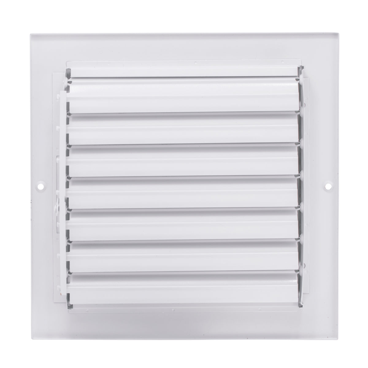 8&quot; X 8&quot; 3-Way Air Supply Grille – Steel HVAC Vent Cover with Damper, Wall/Ceiling Register, White