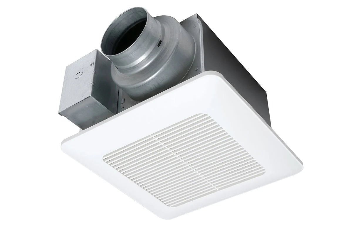 Bathroom fan Airflow CFM is either 50 - 70. 80 - 110 SET BY SWITCH, 7 - 1/2" housing depth - HVAC PremiumFV - 0511VQ1