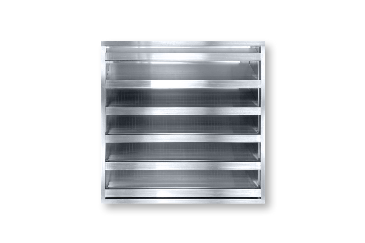 4&quot; Drainable Stationary Louver w/ Channel Frame