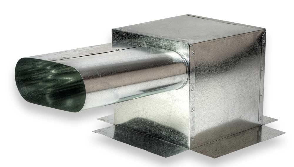 HVAC Premium Side Out Oval Ceiling Register Box | 10” x 10” x 7” | Galvanized Steel Metal Box is Compatible with Duct 7” - HVAC Premium10107OVLCLNGBX