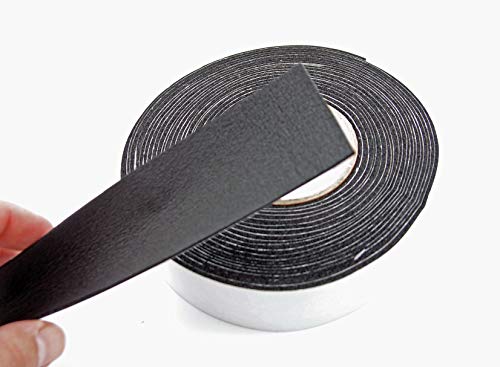 Insulation Black Foam Tape Adhesive Seal for Pipes, Doors, Windows - Universal Weather/Air Sealer, Waterproof - 2" x 30' Roll (1/8" Thick) - HVAC PremiumFOINTA FBA