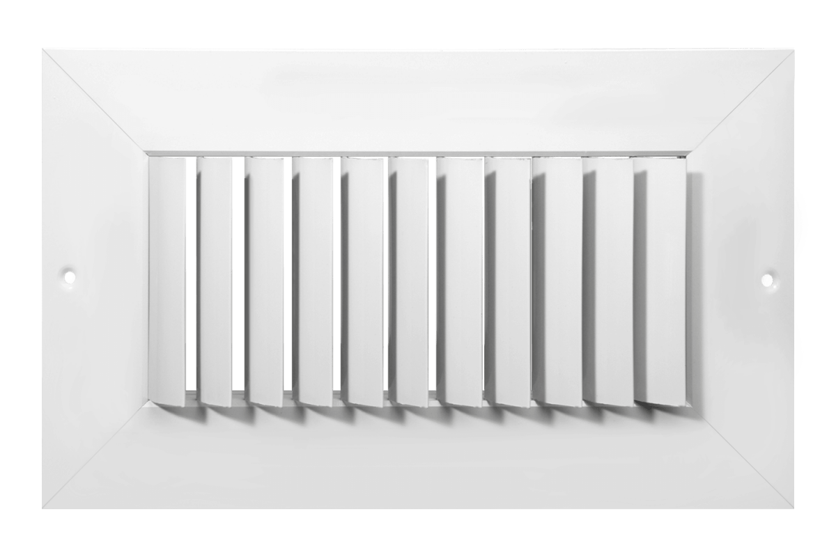 One Direction Curved Blade Grille w/ Wide Flange - HVAC PremiumHPC1V - WF