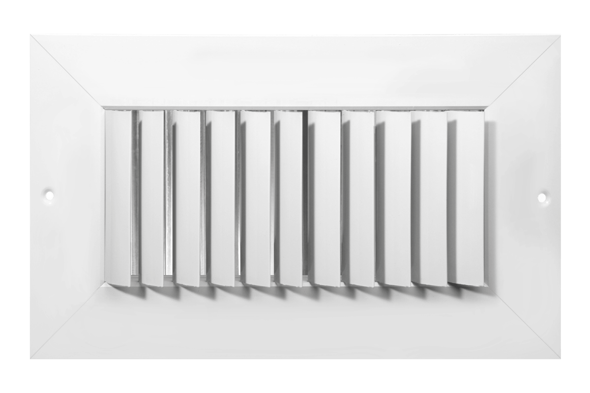 One Direction Curved Blade Register w/ Wide Flange - HVAC PremiumHPC1VD - WF