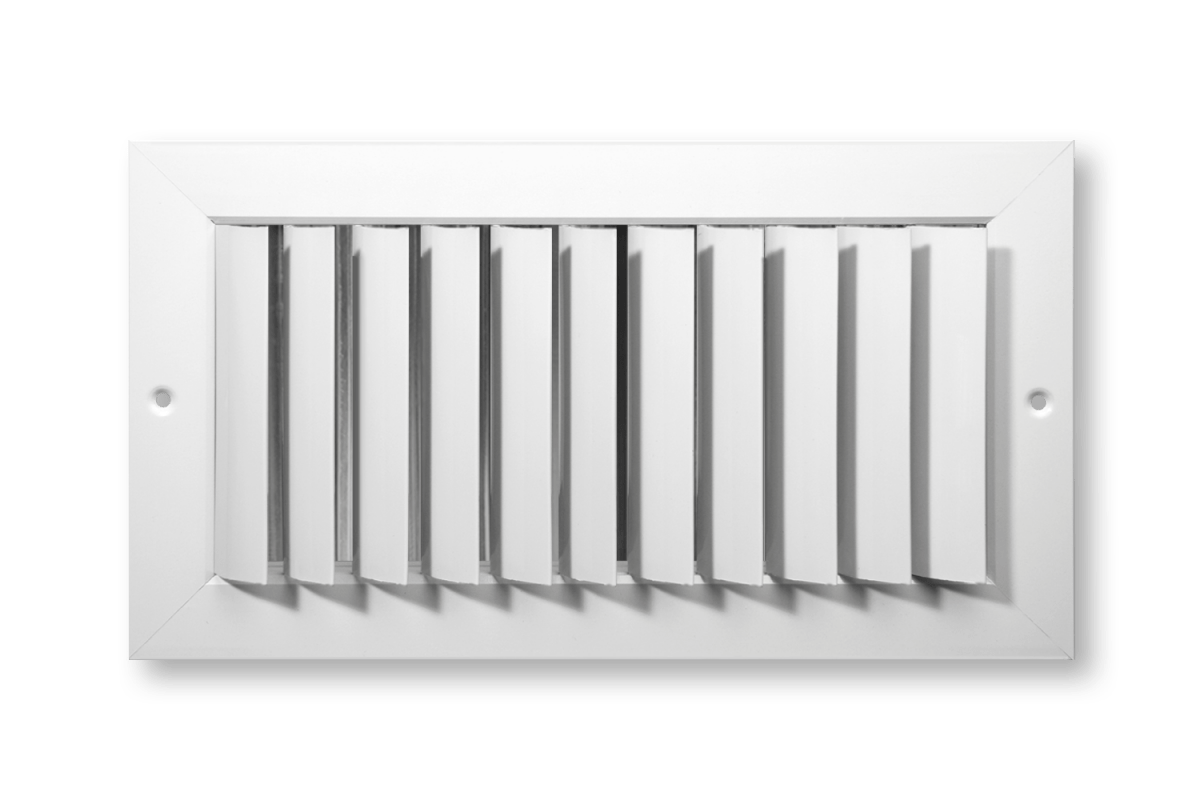 One Direction Vertical Curved Blade Register with Multi - Shutter Damper - HVAC PremiumHPC1VM