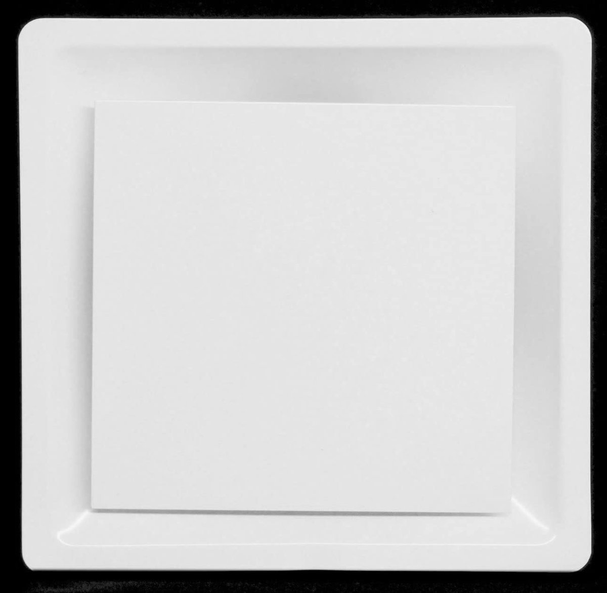 T - Bar Drop Ceiling Grille - Flat Plate Plaque Difsuer - 24&quot; x 24&quot; - 12&quot; Collar - HVAC PremiumFDSG12