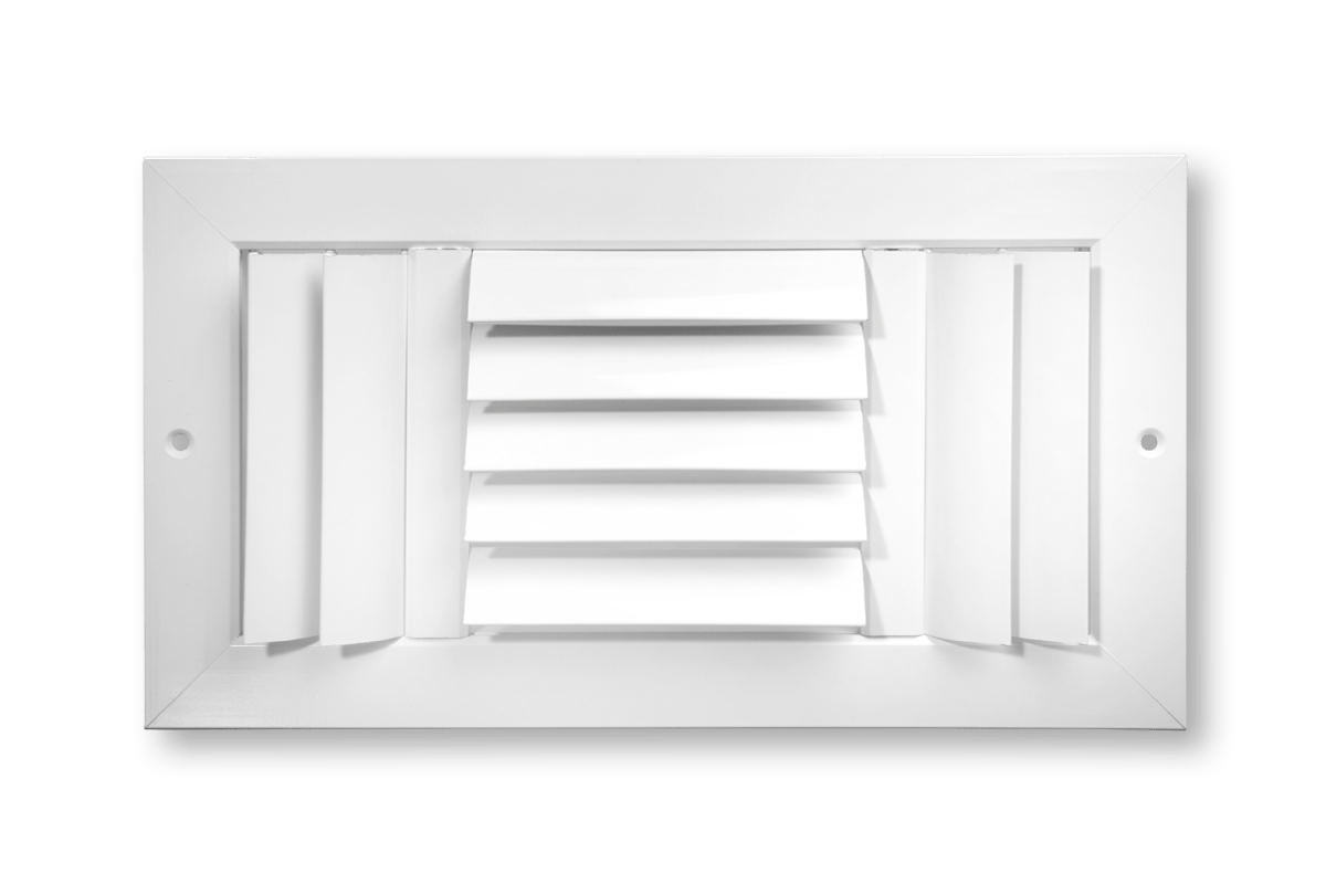 Three Direction Curved Blade Grille with Adjustable Curved Blades - HVAC PremiumHPC3