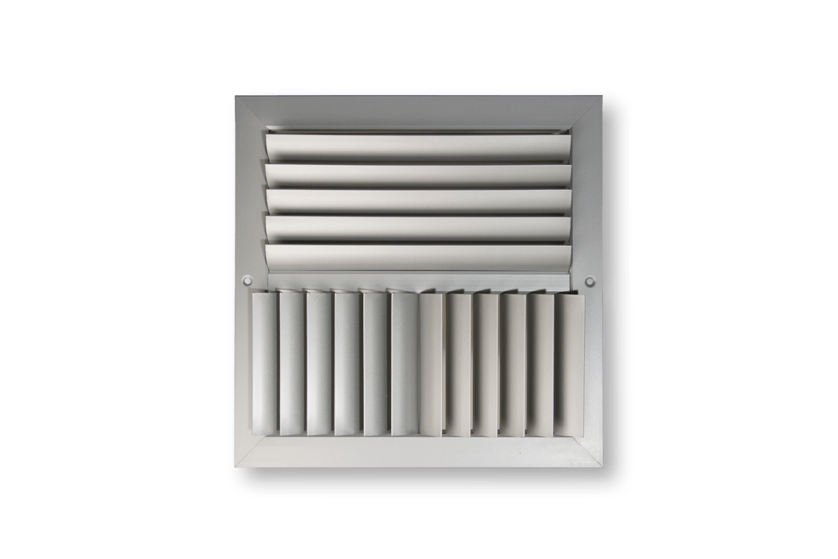 Three Direction Curved Blade Register - Multi - shutter damper with handle operator - HVAC PremiumHPC33M