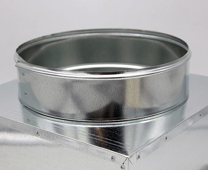 Top Outlet Ceiling Diffuser Box | 10&quot; X 10&quot; X 10&quot; | Galvanized Steel Metal Box Is Compatible With Duct 10&quot; - HVAC Premium101010TPCLNGBX