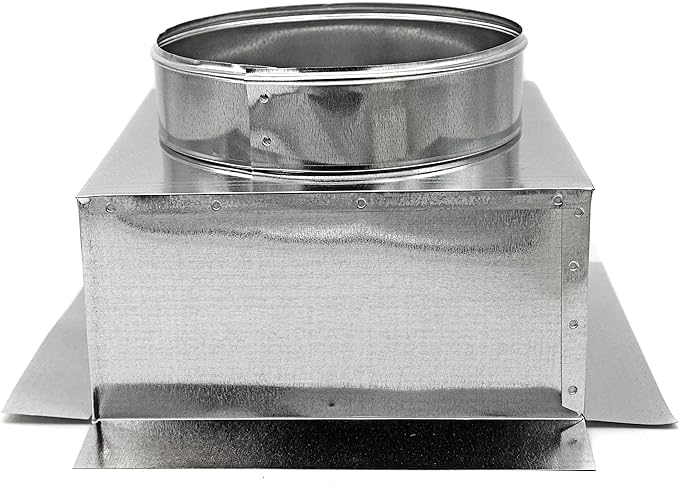Top Outlet Ceiling Diffuser Box | 10&quot; X 10&quot; X 10&quot; | Galvanized Steel Metal Box Is Compatible With Duct 10&quot; - HVAC Premium101010TPCLNGBX