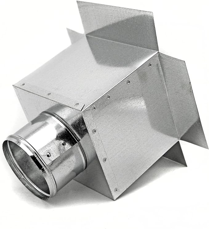 Top Outlet Ceiling Diffuser Box | 12" X 12" X 8" | Galvanized Steel Metal Box Is Compatible With Duct 8"