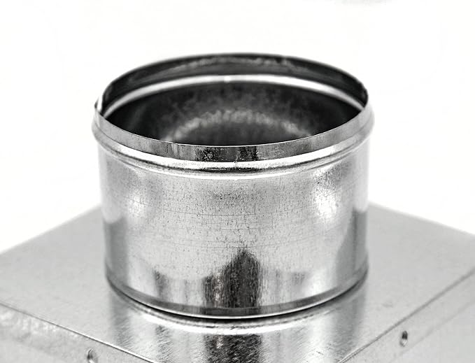 Top Outlet Ceiling Diffuser Box | 12" X 12" X 8" | Galvanized Steel Metal Box Is Compatible With Duct 8"