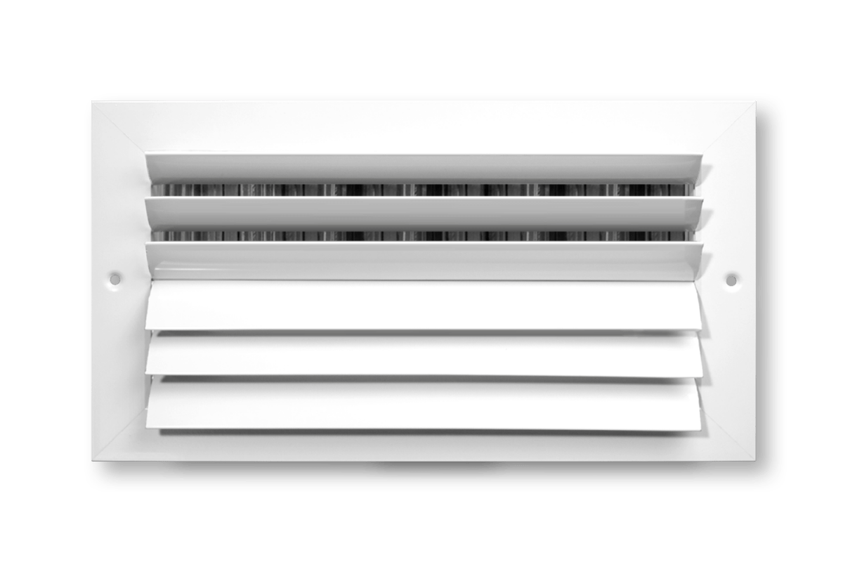 Two Direction Curved Blade Register with Adjustable Horizontal Blades and Multi - Shutter Damper - HVAC PremiumHPC2HM