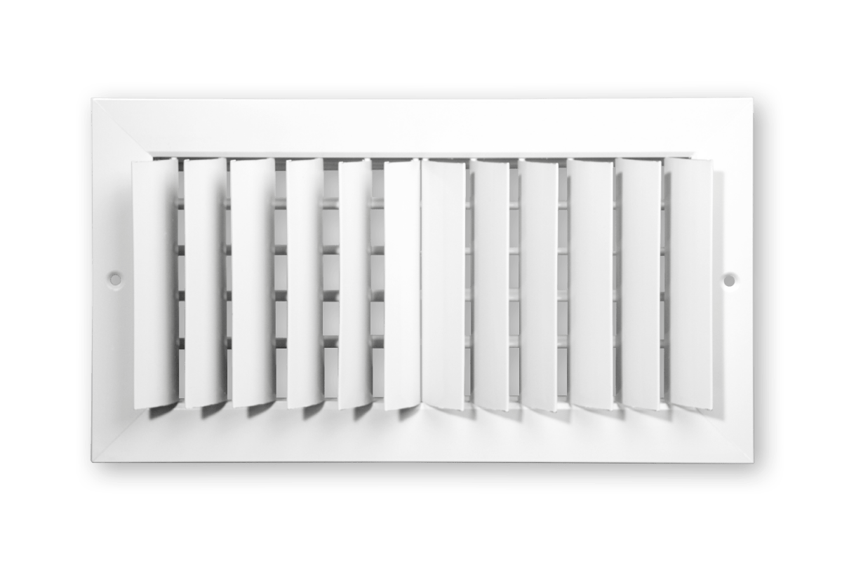 Two Direction Curved Blade Register with Adjustable Vertical Blades and Multi - Shutter Damper - HVAC PremiumHPC2VM