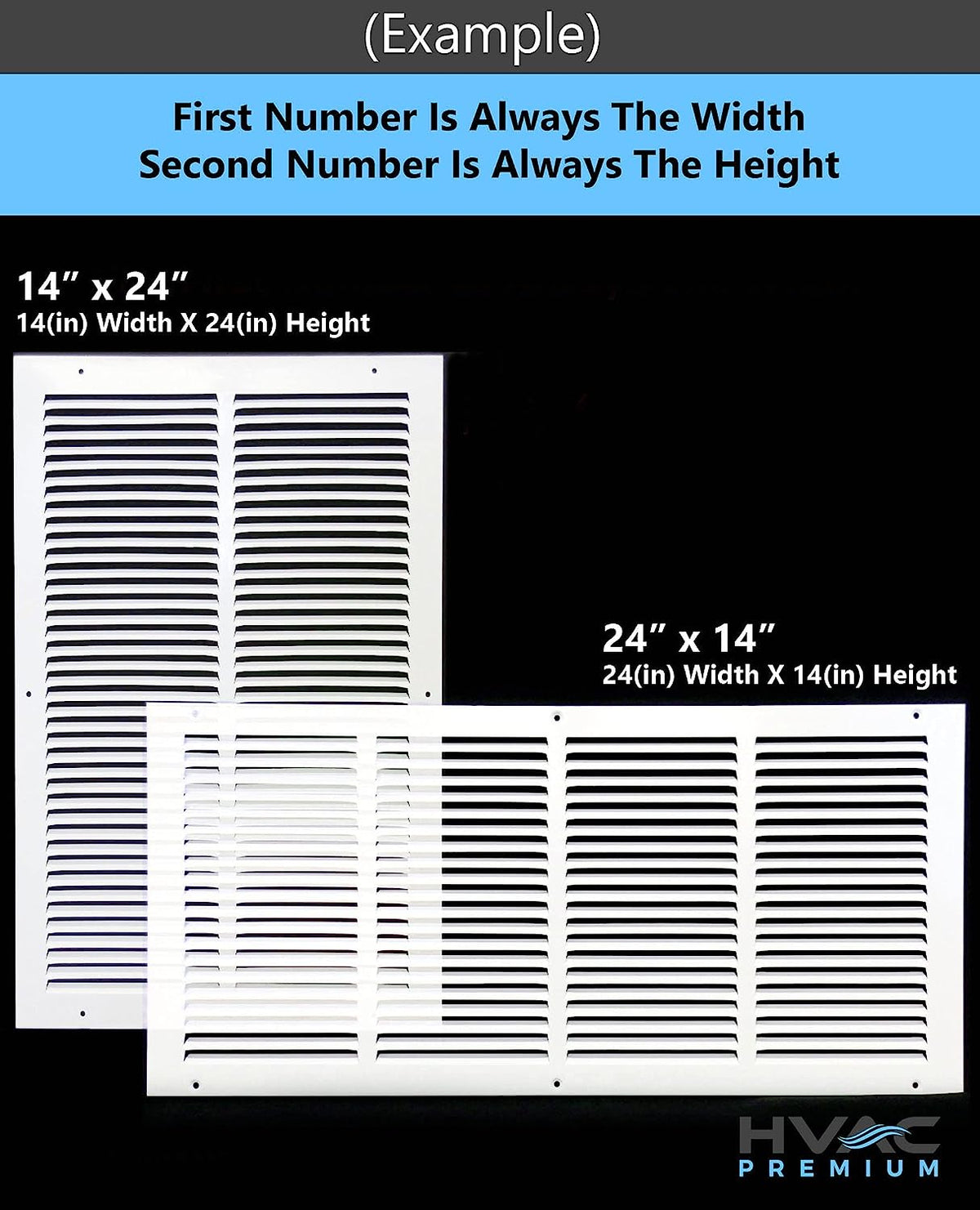 6&quot; X 8&quot; Air Vent Return Grilles - Sidewall and Ceiling - Steel