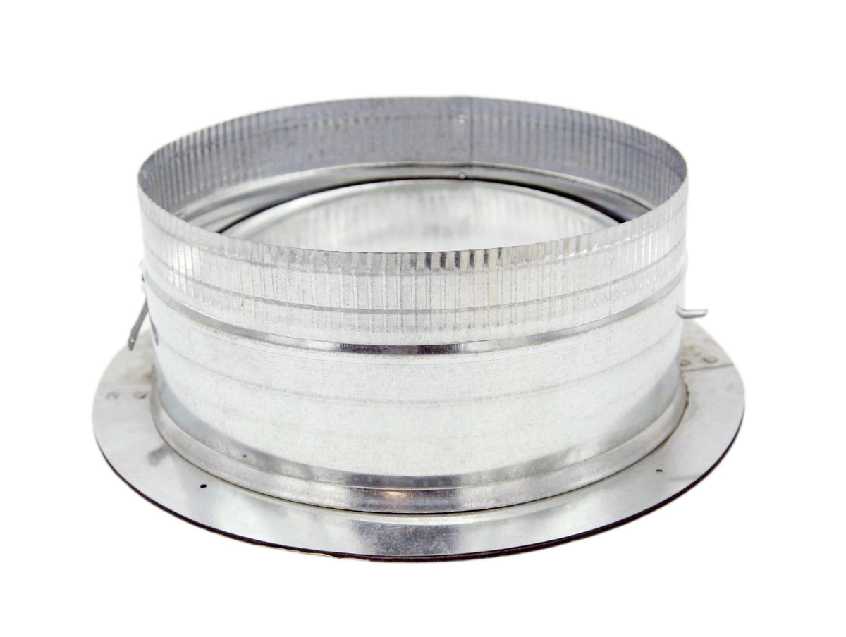 HVAC Premium Stick-on Collar Duct with Damper | Galvanized Steel Metal Collar Duct with Damper 30 Gauge | 12&quot; Stick on Collar w/Damper is Compatible with Duct 12&quot;