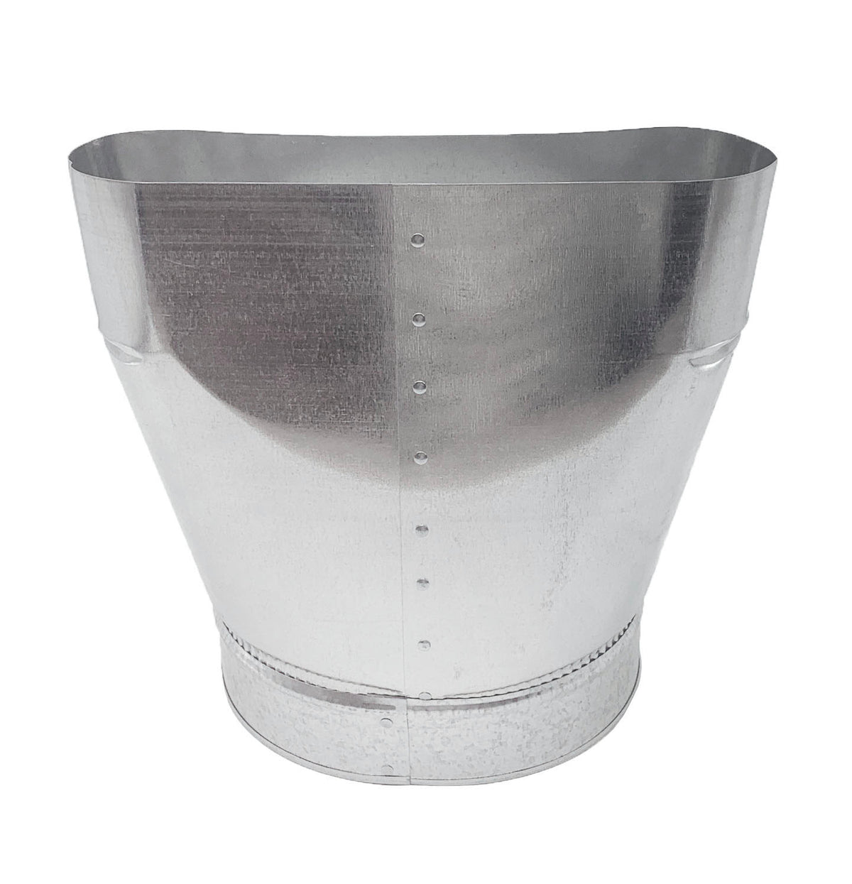 HVAC Premium Oval to Round Straight Boot | Round to Oval Straight Boot | 6&quot; Galvanize Sheet Metal Straight Transitioning Duct Boot is Compatible with Duct 6&quot;