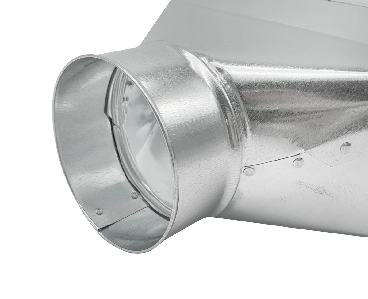 HVAC Premium Galvanized Round Transition | Straight Register Boot | 6&quot; X 6&quot; X 6&quot; Galvanized Sheet Metal Straight Floor Boot is Compatible with Duct 6&quot;