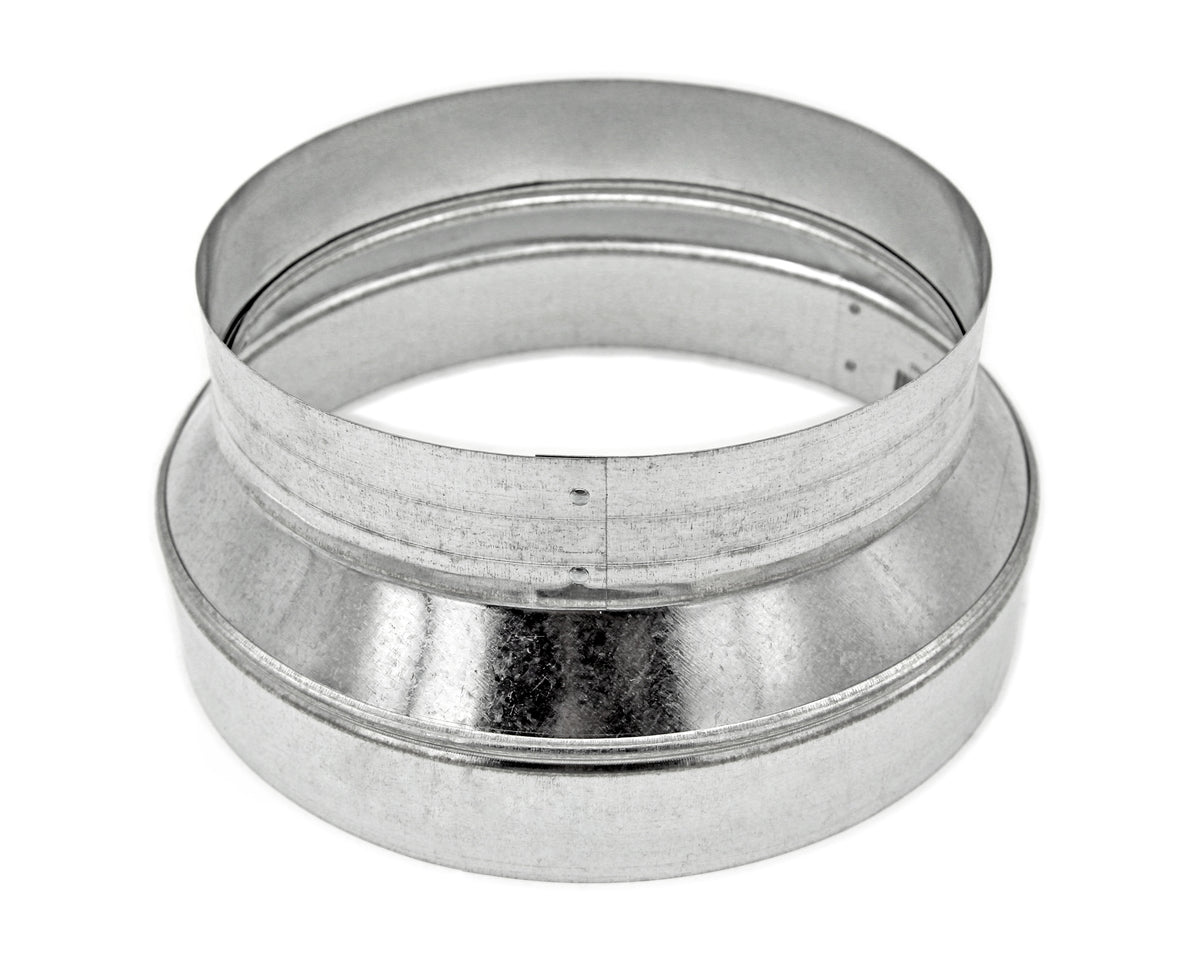 HVAC Premium Round Metal Pipe Reducer &amp; Increaser | 8&quot; to 6&quot; HVAC Duct Reducer or Increaser 30g Gauge | Galvanized Sheet Metal Ducting Connector is Compatible with Duct 6&quot;