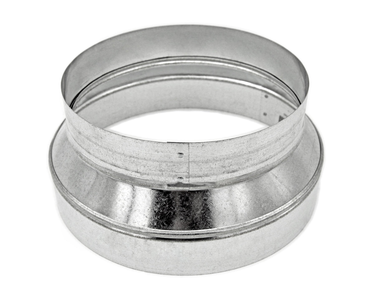 HVAC Premium Round Metal Pipe Reducer &amp; Increaser | 7&quot; to 6&quot; HVAC Duct Reducer or Increaser 30g Gauge | Galvanized Sheet Metal Ducting Connector is Compatible with Duct 6&quot;