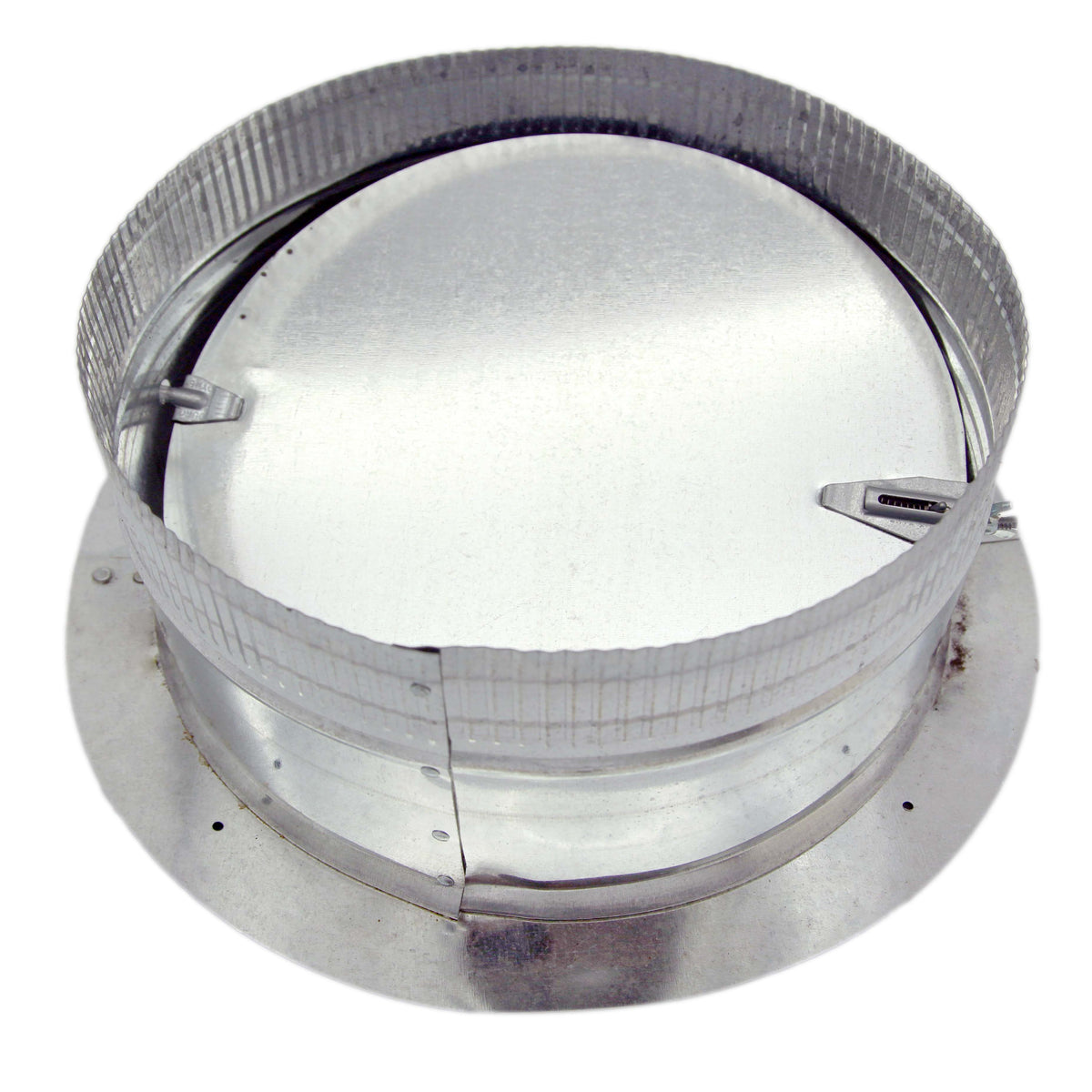 Stick-on Collar Duct with Damper | Galvanized Steel Metal Collar Duct with Damper 30 Gauge | 10&quot; Stick on Collar w/Damper is Compatible with Duct 10&quot;