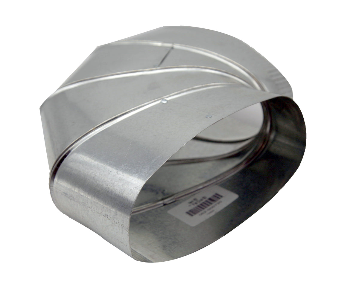 HVAC Premium Flat Oval Elbow | Vertical Elbow Transition | 5&quot;**| Galvanized Duct is Compatible with Duct 5&quot;